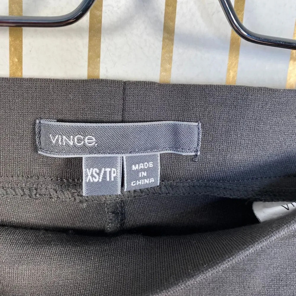 Vince Gray Leather Piped Legging Joggers - Picture 6 of 10